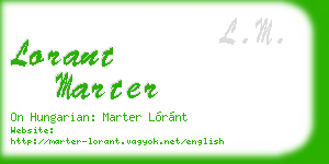 lorant marter business card